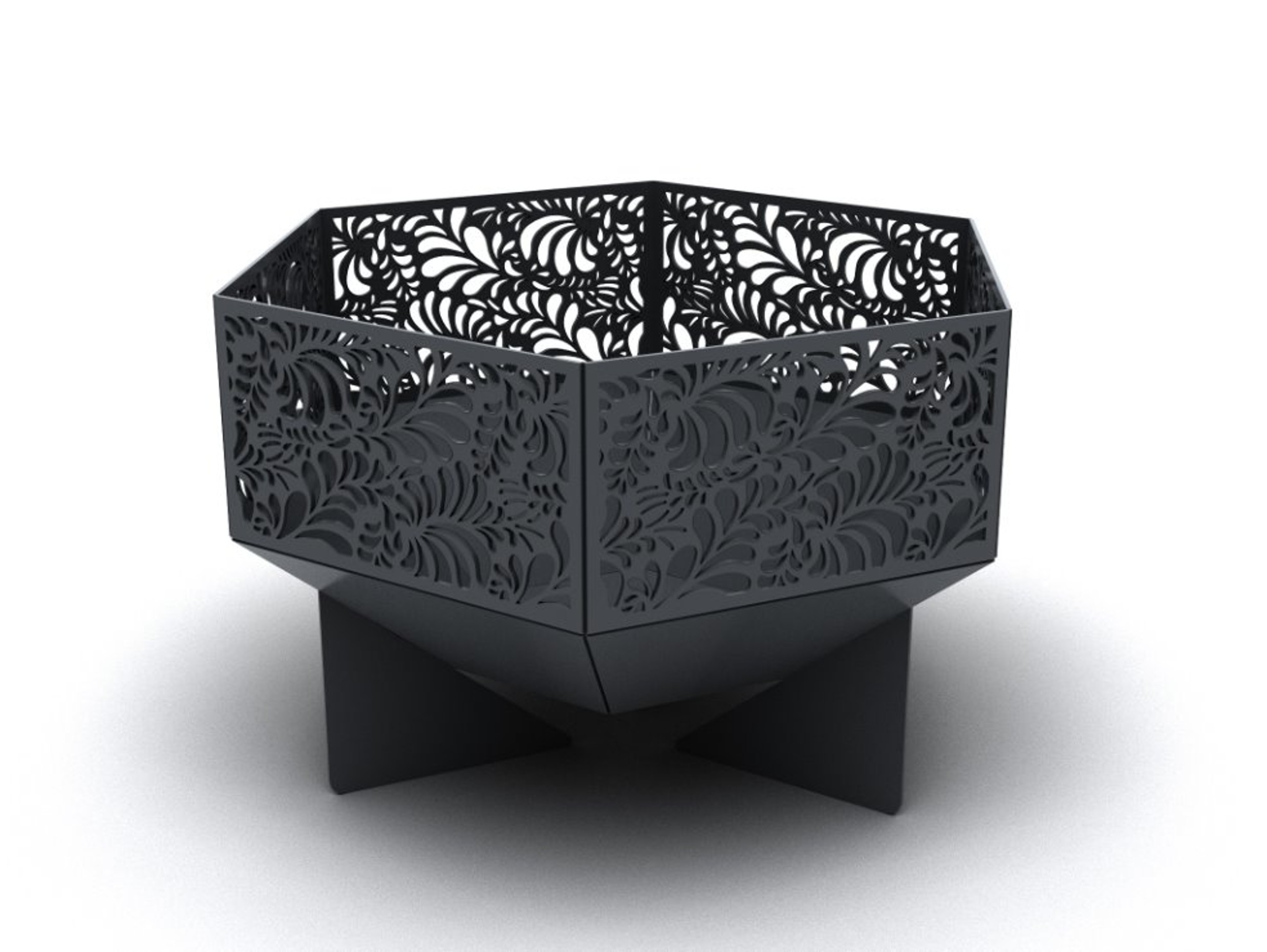 Abstract Hexagonal Fire Pit