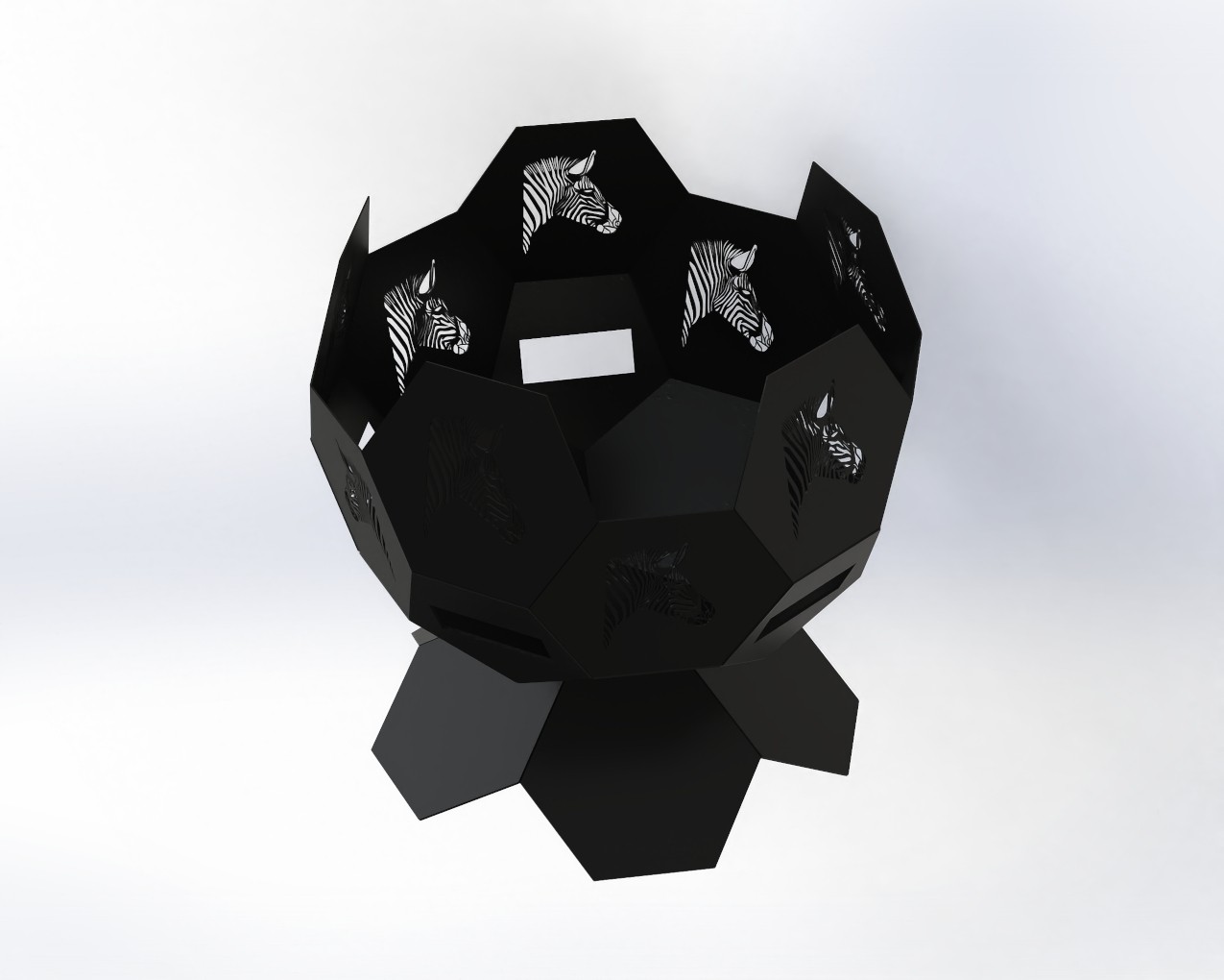Fire Pit zebra design
